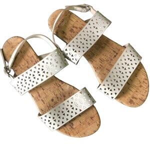 GAP Womens Ankle Strap White Sandals Size 8